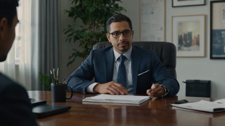 administrador de empresas latino trabajando