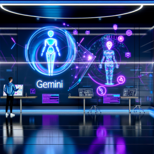 Explorando los beneficios de Gemini ChatGPT para usuarios en un centro de comando digital avanzado.