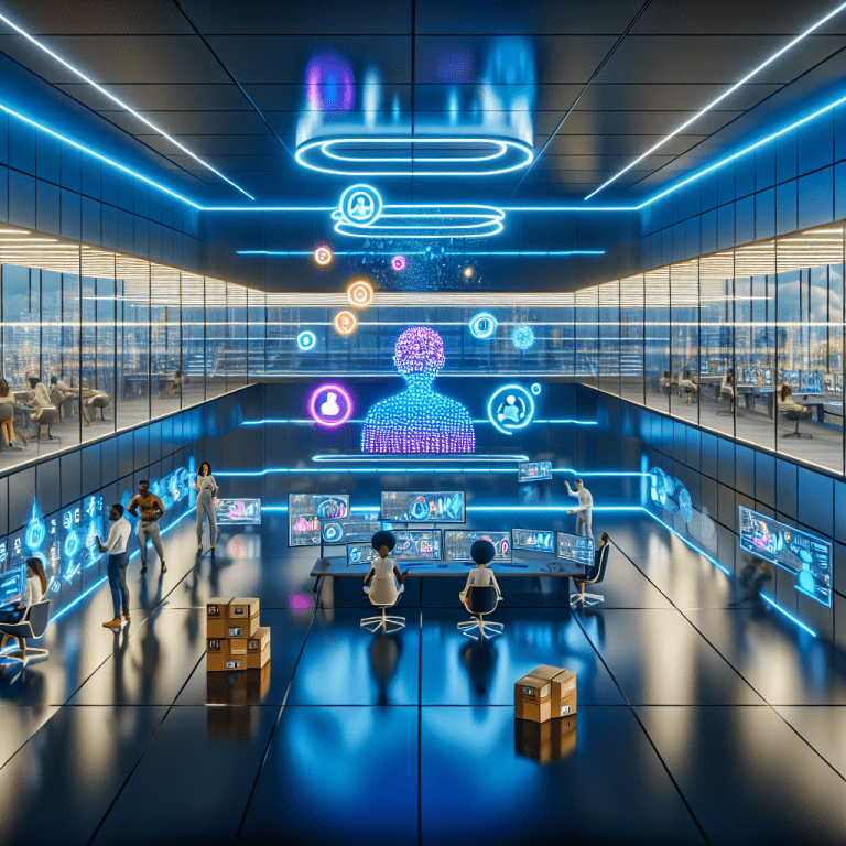 Oficina tecnológica mostrando integración de IA agentica en empresas