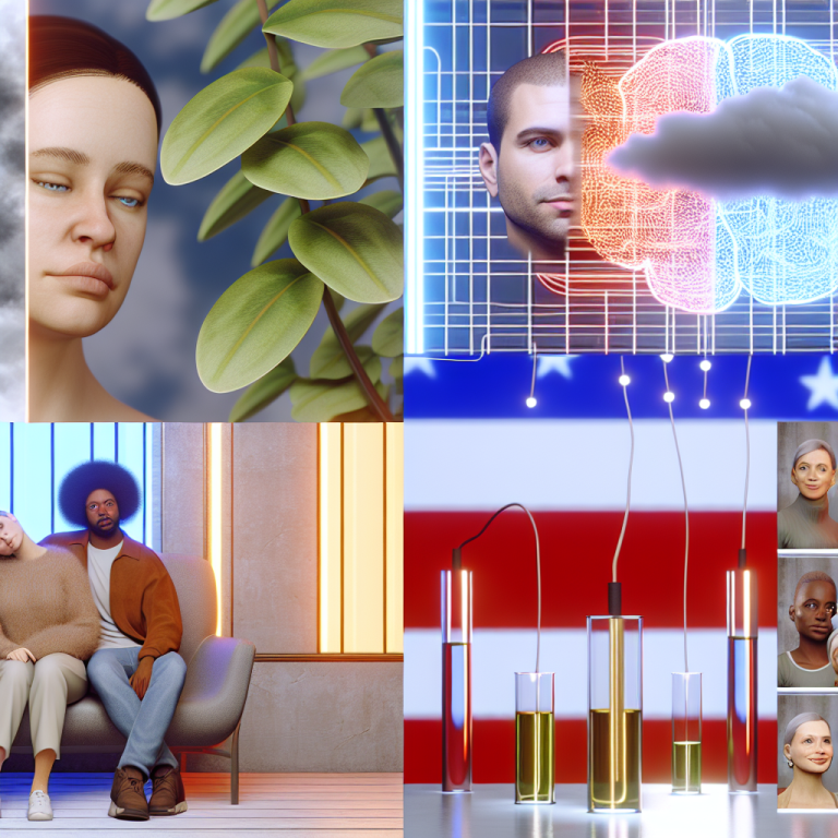 Elementos visuales representando estudios recientes sobre psicología política y social.