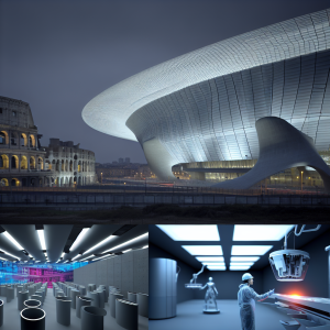 Estructura futurista iluminada muestra últimos avances en arquitectura contemporánea