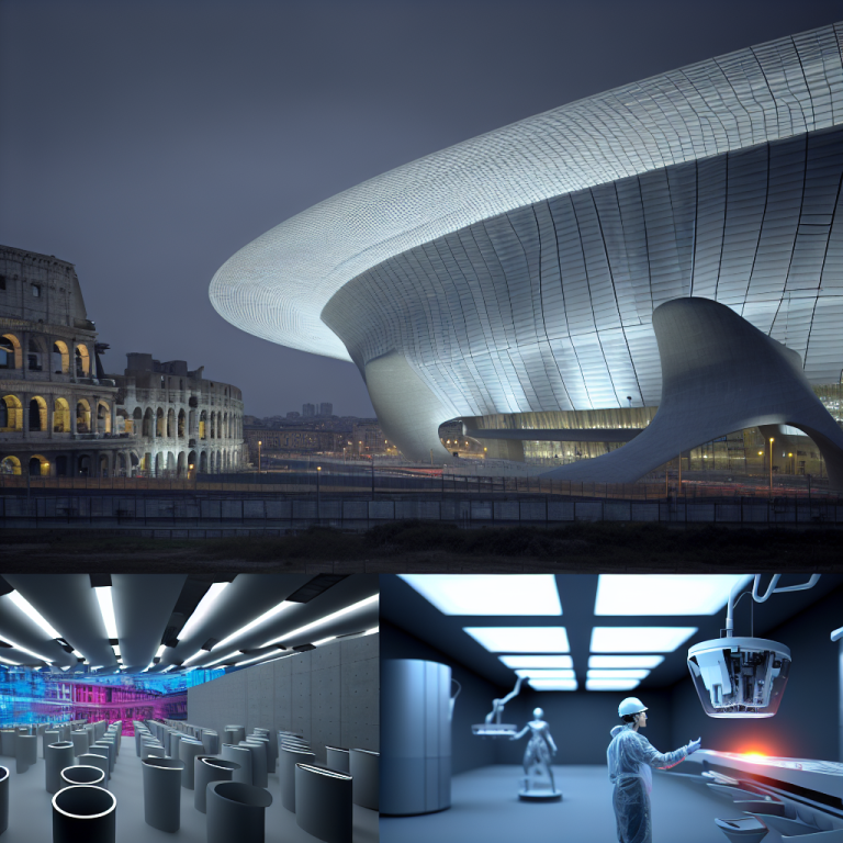 Estructura futurista iluminada muestra últimos avances en arquitectura contemporánea