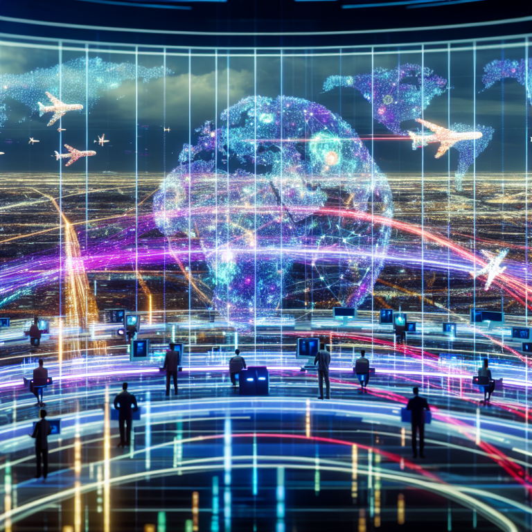 Personas analizando y optimizando la interacción efectiva con datos estratégicos en sala de control digital.