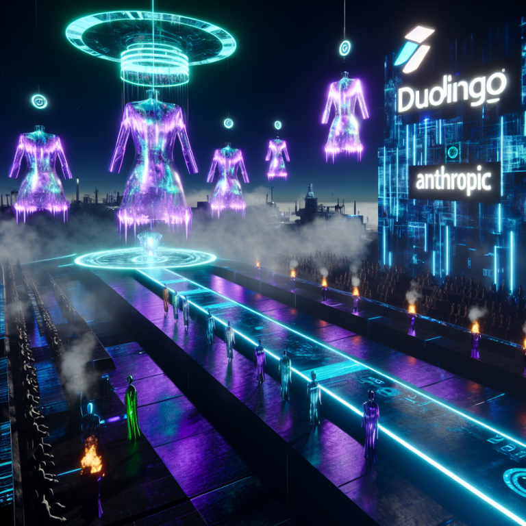 Impacto de los Agentes IA en las industrias visualizado en hologramas urbanos futuristas