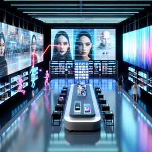 Futurista tienda digital mejora publicidad y experiencia del usuario con IA