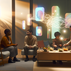 Grupo reunido discutiendo psicoterapia efectiva en relaciones.