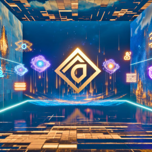 Infografía futurista que muestra el impacto de la campaña digital en empresas con iconos tecnológicos.