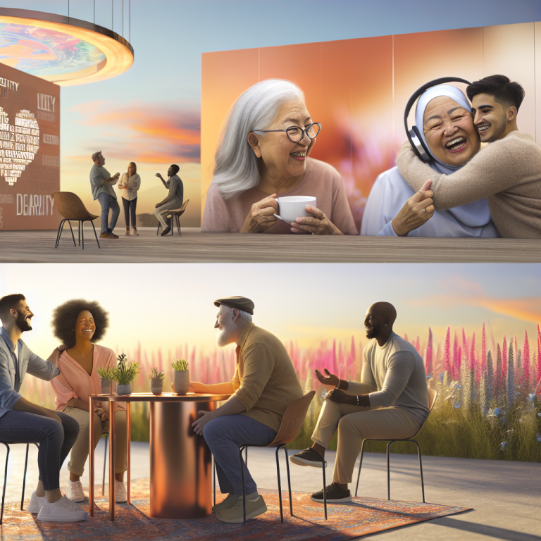 Diversos grupos de personas disfrutando de la evolución en los temas de conversación