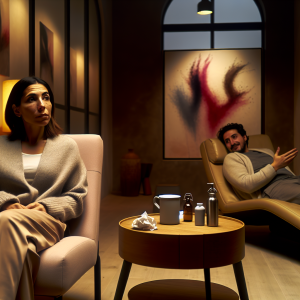 Terapia de pareja discutiendo limitaciones en psicoterapia y relación íntima