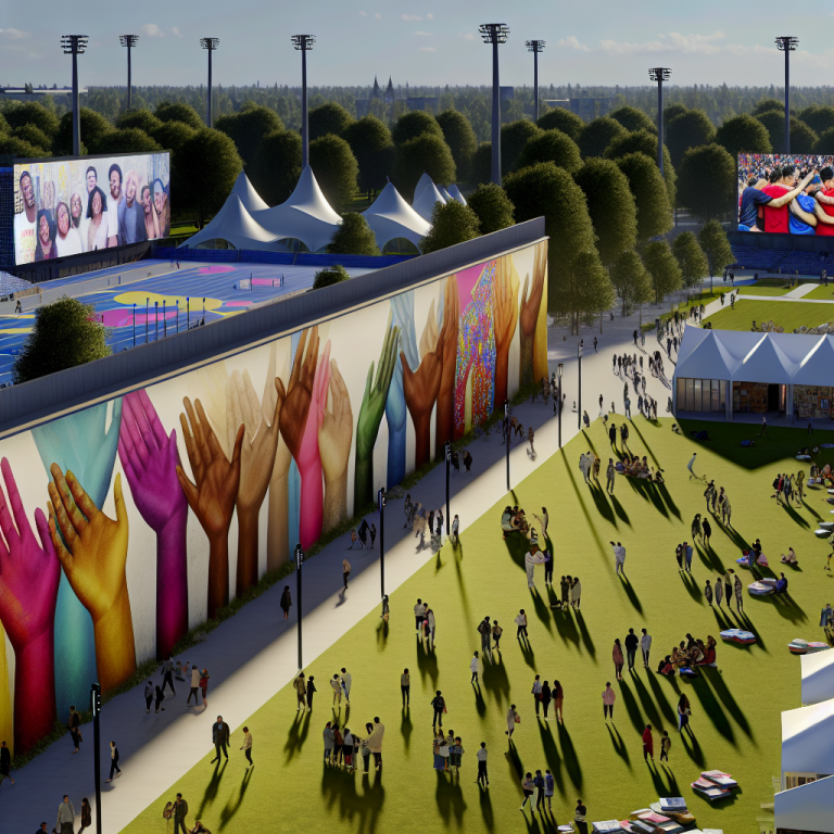 Mural colorido de manos unidas celebrando la diversidad, relevante para estudios sobre discriminación racial