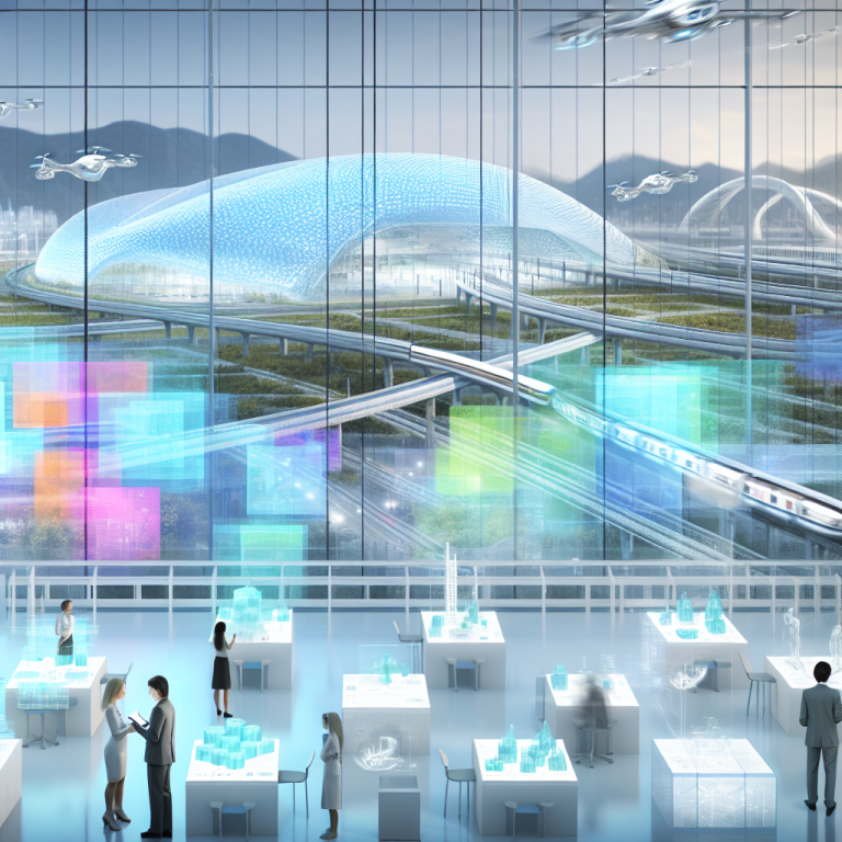 Equipo colaborando en un entorno futurista sobre entrega de proyectos integrada IPD